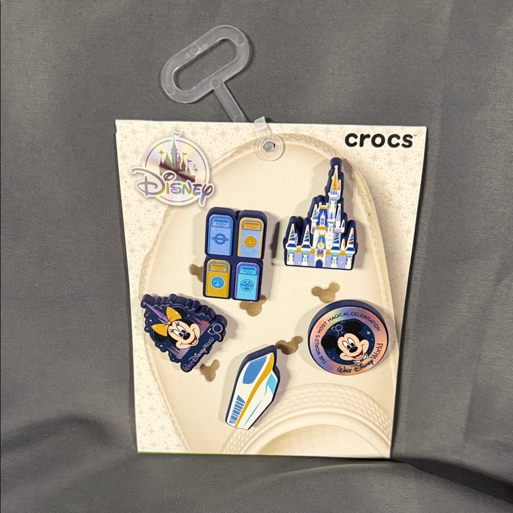 Disney 50th Anniversary Crocs Jibbitz Charms - Blue and Gold